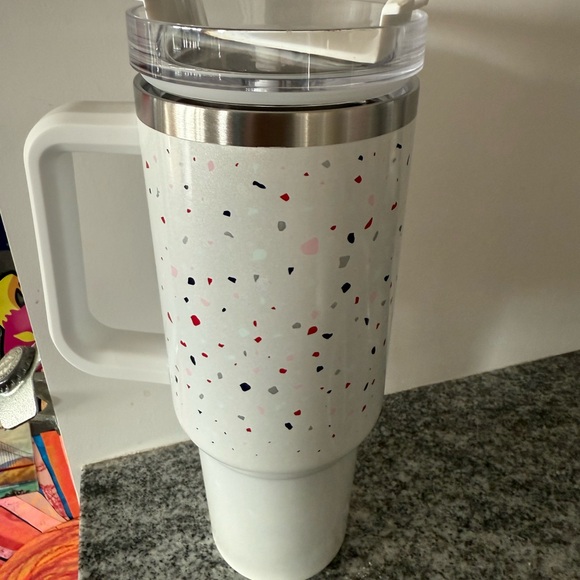 Stanley White Speckled Tumbler with Straw - Picture 4 of 6